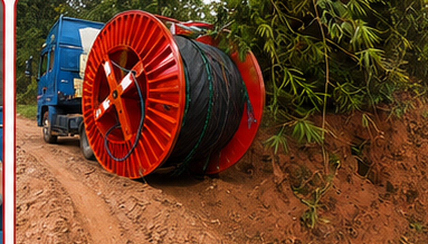 Fibre cable drum logistics